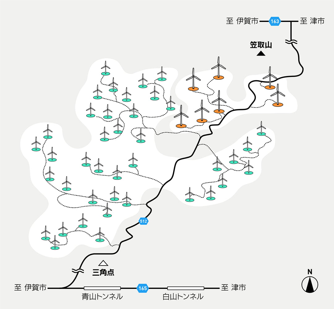 発電所の配置図